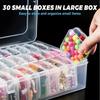 30-roms husholdnings skrivebord plast oppbevaringsboks for smykker 5,5" gjennomsiktig liten firkantet organizer