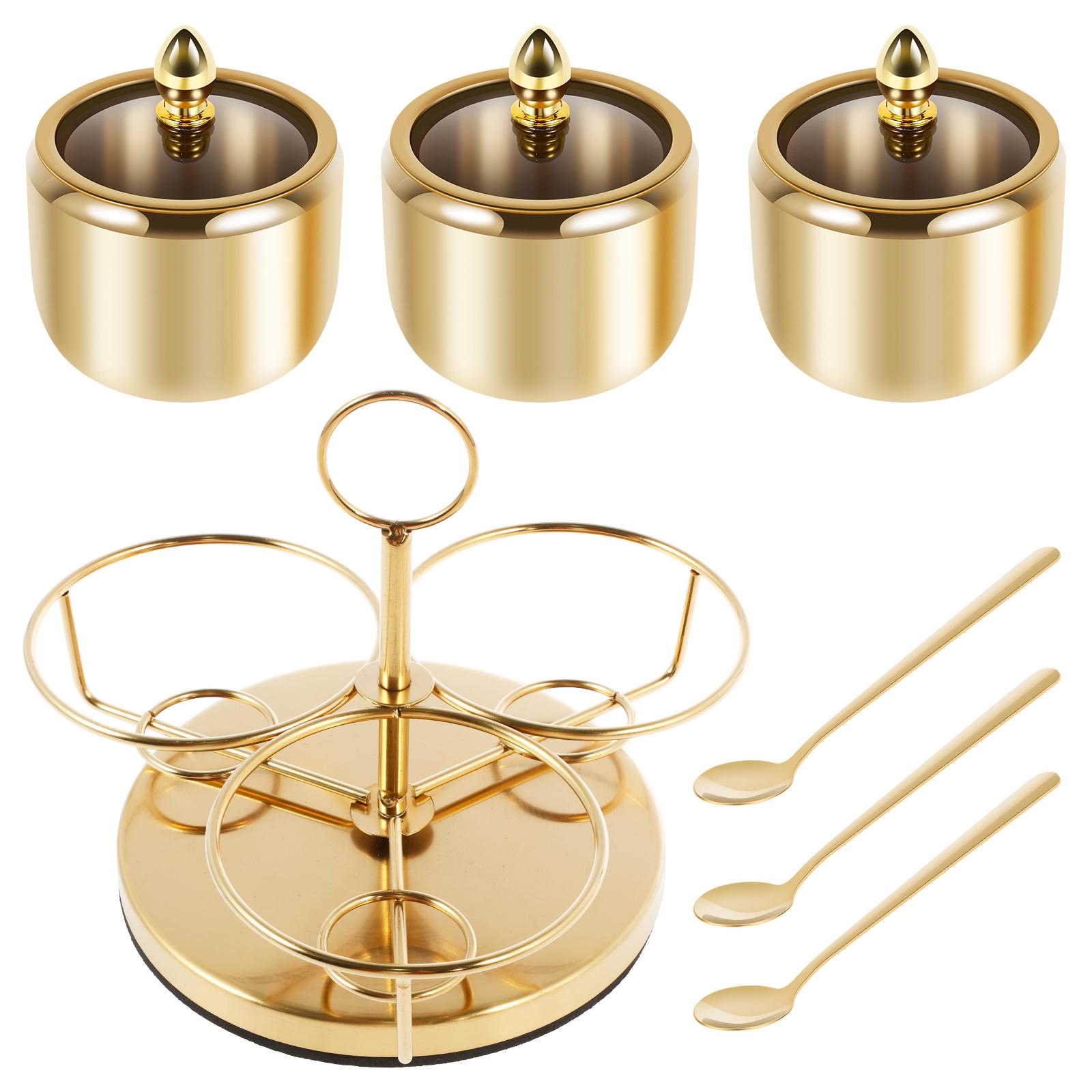 Stainless Steel Sugar Bowl Set with