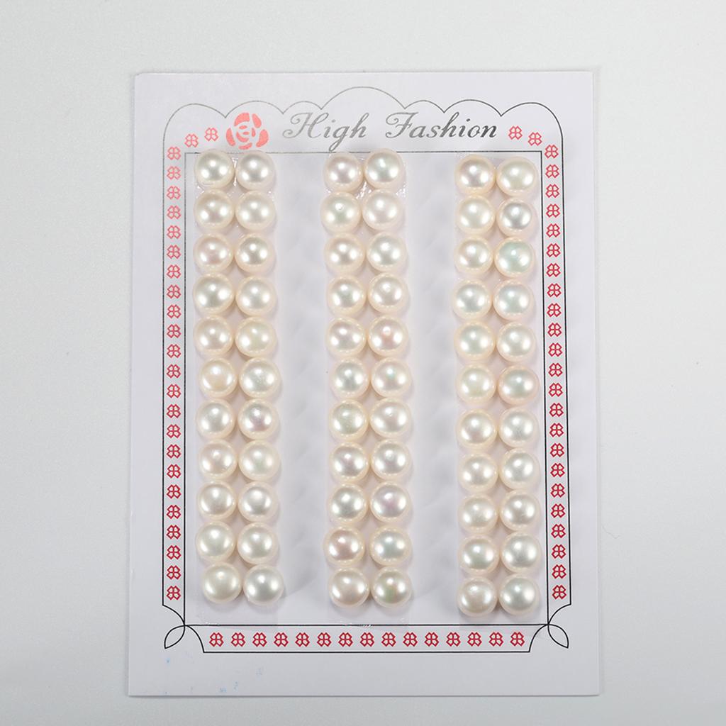 EFFIE QUEEN A Grade Natural Freshwater Pearl 3-8.5mm Round Shaped Strand Beads Chain for Jewelry Making DIY Women Earrings PP12