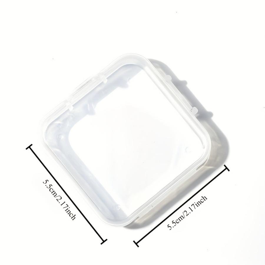 A Transparent Square Makeup Box with a Lid - a Dustproof, Lightweight, Travel-Friendly Cosmetic Storage Case
