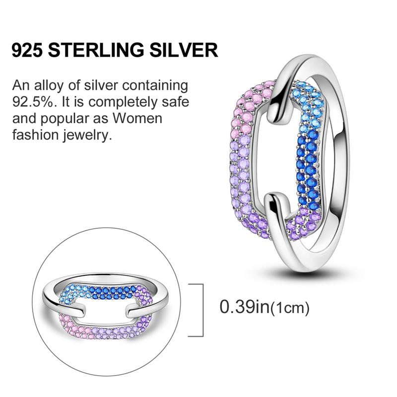 New 925 Silver Rings Zircon Sparkling CZ Rings Rings For Women Original Wedding Fine Jewelry Accessories Gifts