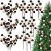 6 Balls Artificial Balls Bouquet Flocking Xmas Tree Ball Ornaments  Home Decoration