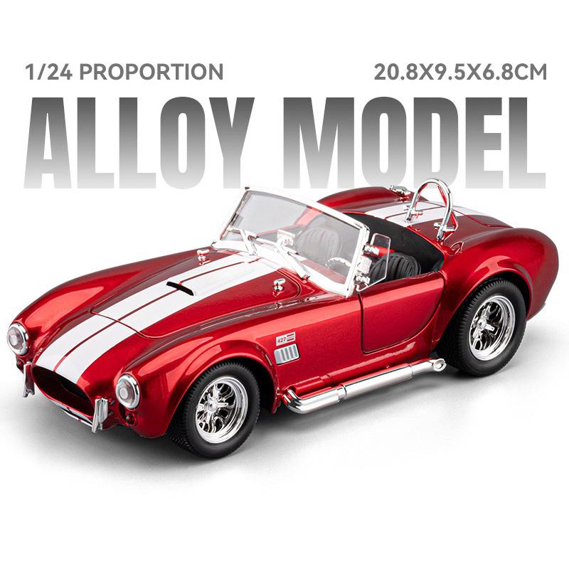 1/24 Ford Shelby Cobra 427 S/C Alloy Model Car Toy Diecasts Casting Sound and Light Car Toys for Children Vehicle