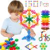 150PCS Plum Blossom Building Blocks 3D Bricks STEM Educational Building Toys Interlocking Solid Plastic Discs Sets Gifts for Kid