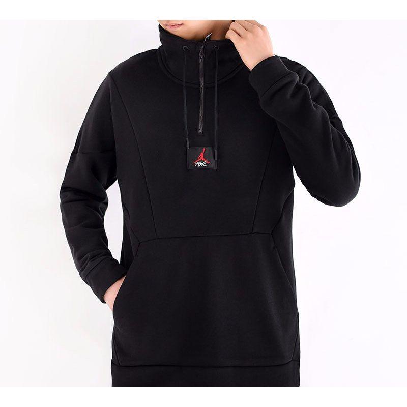 Jordan Half-Zip Sport Casual Sweatshirt Men Tops Black AV2293-010