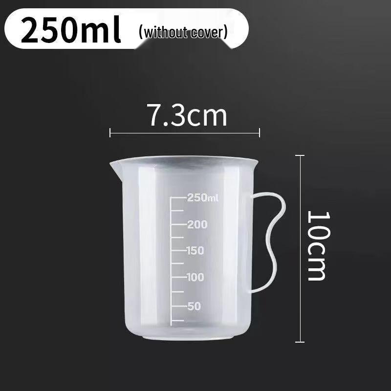 Changqi 1000ML Plastic Measuring Cups with Dual Scale & Lids (4-Pack)