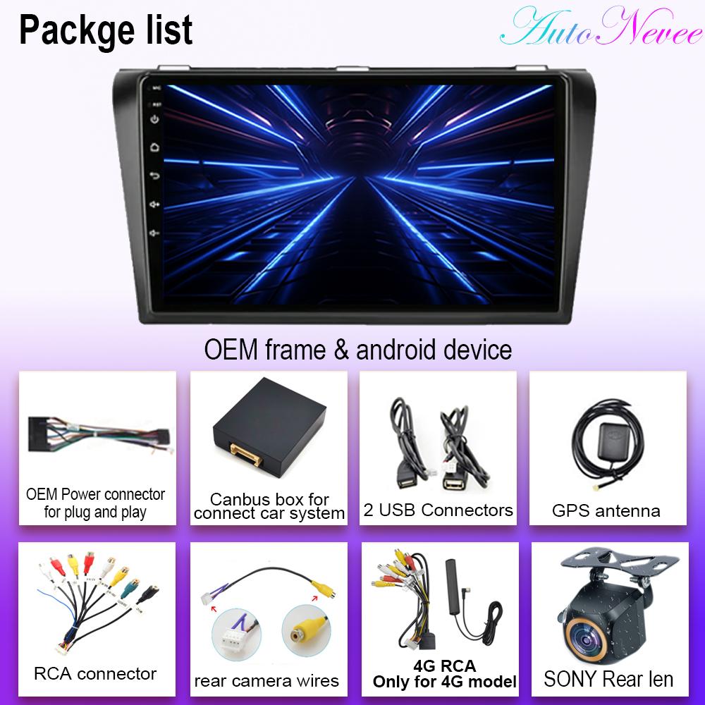 Android 14 For Mazda 3 I For Mazda3 BK 2003 - 2009 Auto Radio Stereo Head Unit Multimedia Video Player Navigation No 2din DVD