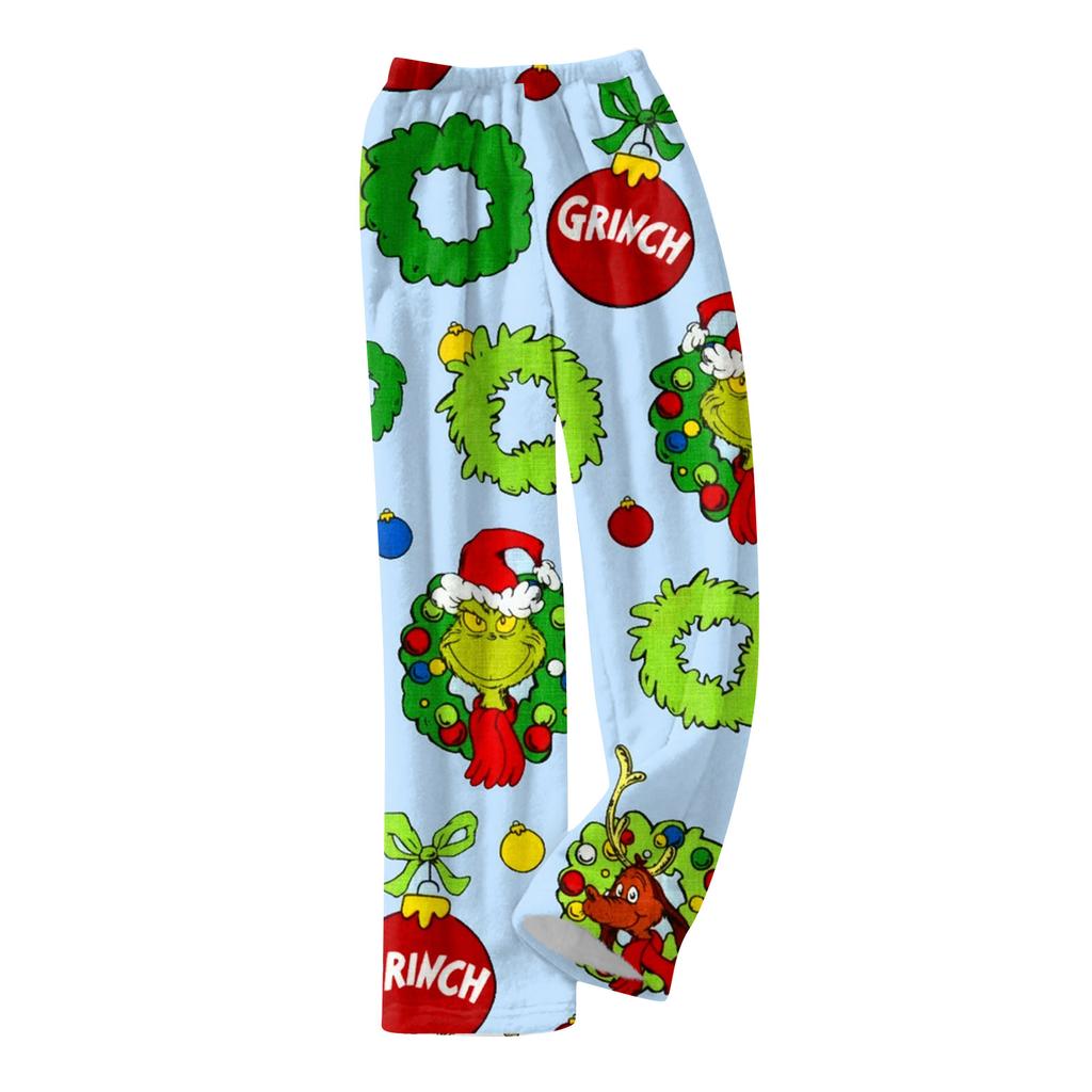 Women Winter Print Pants Full Length Long Trousers Sports Pants