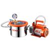 VEVOR 5.7 L(1.5 Galones) Cámara de Vacío y 100 L/min(3.5 CFM) Kit de Bomba, Cámara de Acero Inoxidable, Kit de Cámara de Desgasificación con Bomba de Vacío de Una Etapa