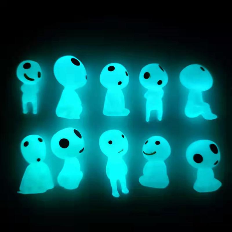 

10Pcs Mini Luminous Elf Cute Fairy Garden Mini Character Fish Tank Decoration Jade Luminous Character Resin Micro Landscape