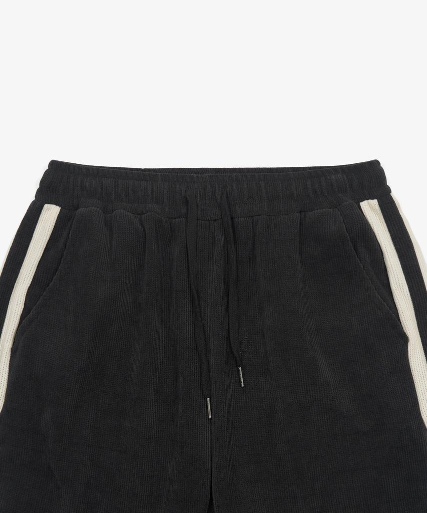 TOFFEE Double Side Line Track Vertical Pants (Black)