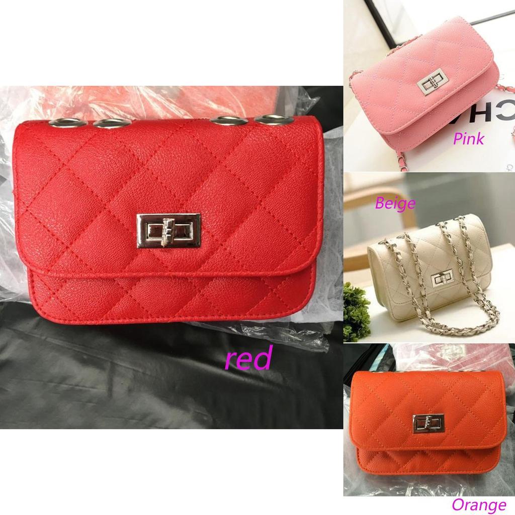 Women's Stylish Cute Mini Cross Body Chain Fashion Chain Small Pu Leather Shoulder Bag