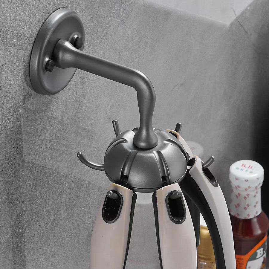 Hooks Aulminium Wall Mounted Towel Hanger Foldable Bathroom Hardware,kitchen Hook Bathroom Accessories New Arrival
