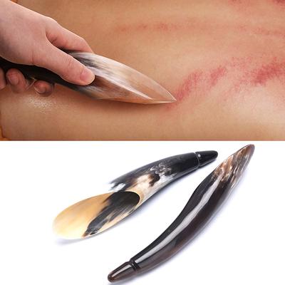 1Pcs Natural Buffalo Horn Guasha Board Spa Scraping Plate Gua Sha Massage Tool