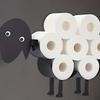 Sheep shaped iron tissue holder, household goods, bathroom decoration, toilet roll paper holder, interior decoration creativity