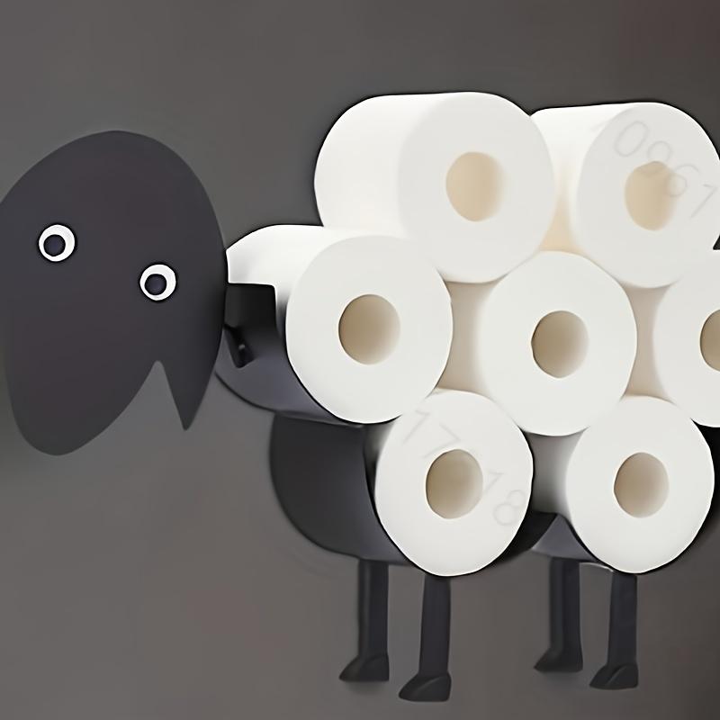 Sheep shaped iron tissue holder, household goods, bathroom decoration, toilet roll paper holder, interior decoration creativity
