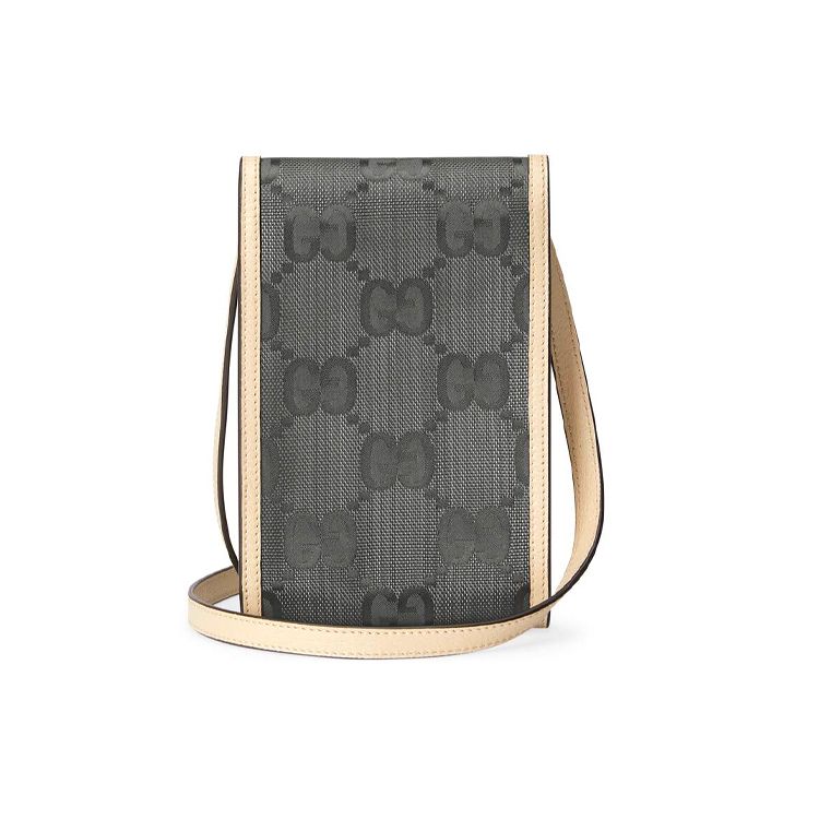 Gucci Off The Grid Eco-Friendly Series Logo Nylon And Leather Crossbody Bag Unisex Bags Dark-Gray 625599-H9HAN-1263