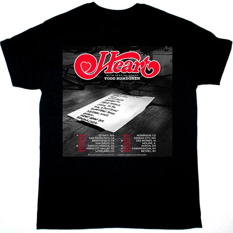 NEW Heart Band 2025 Tour Band Black Cotton  Full Size S-5XL Unisex T-Shirt S