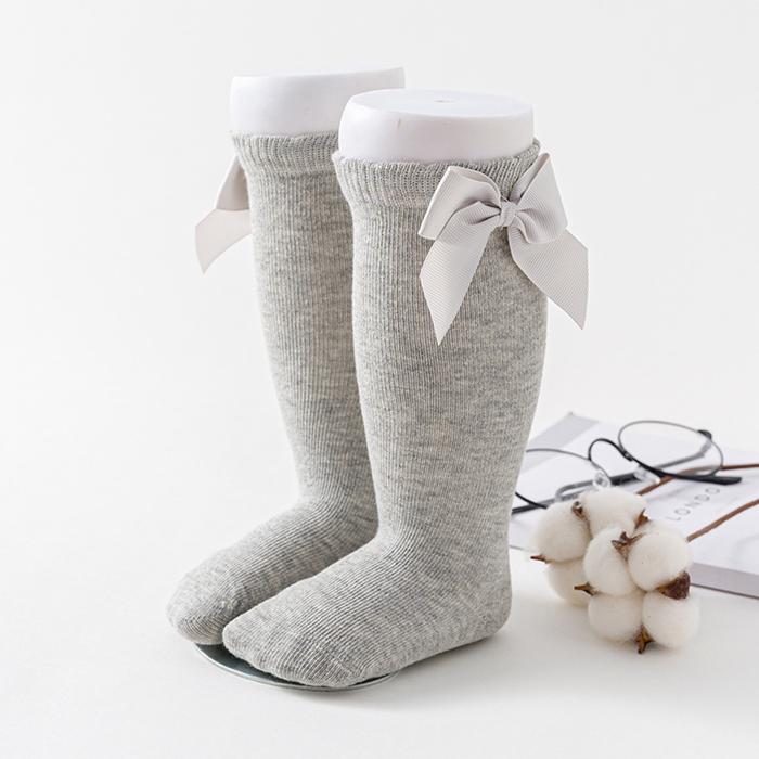 Baby Girls Socks Knee High Socks Cotton Bows Toddler Knee High Long Socks for Kids