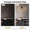 Industrial Cage Pendant Light Black, Kitchen Island Lighting, E26/E27 Bulb, Adjustable Cord, for Cafe Home Dining Room
