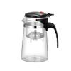 Flowing Cup Teapot with One-Button Separation Tea Infuser and Filter Glass Teacup Set