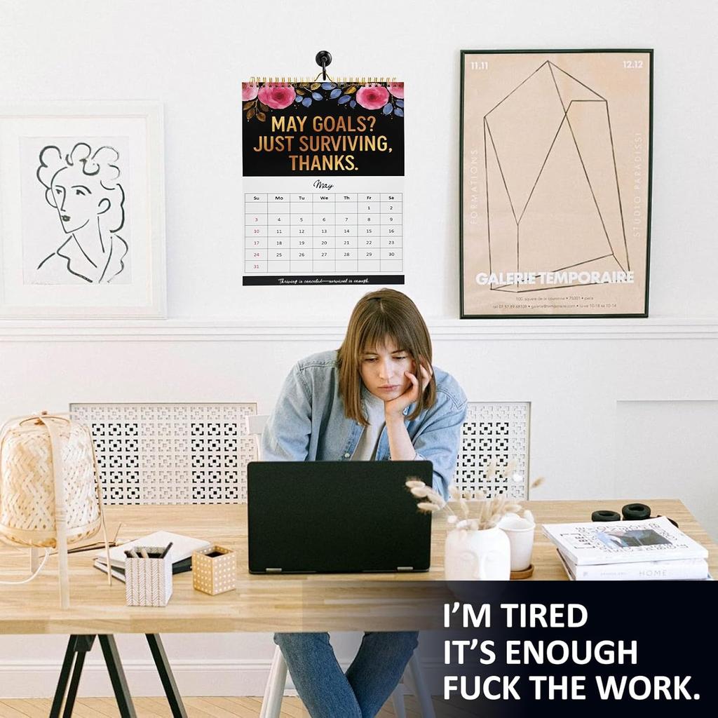 Fuck It Again - 2026 Calendar for Women Who’ve Had Enough, 8.67"x11.2" 2026 Large Wall Calendar, with Stress & Emotion-Release Monthly Quotes,