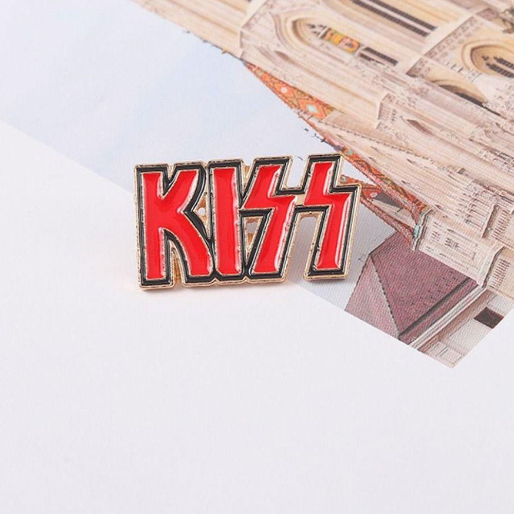 Valentine's Day Kiss Brooches Punk Enamel Brooches Backpack Badge Shirt Lapel Pins  Clothes