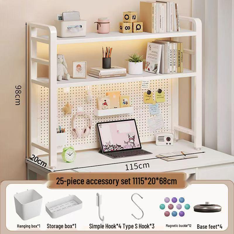 Iron Art Pegboard Bookshelf & Desk Organizer for Home or Dorm