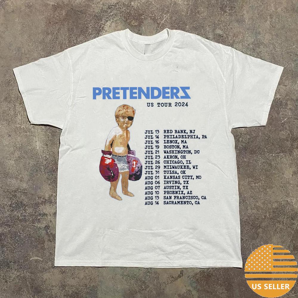 US TOUR DATES 2024 PRETENDERS RELENTLESS T Shirt Full Size S-5XL Unisex T-Shirt S
