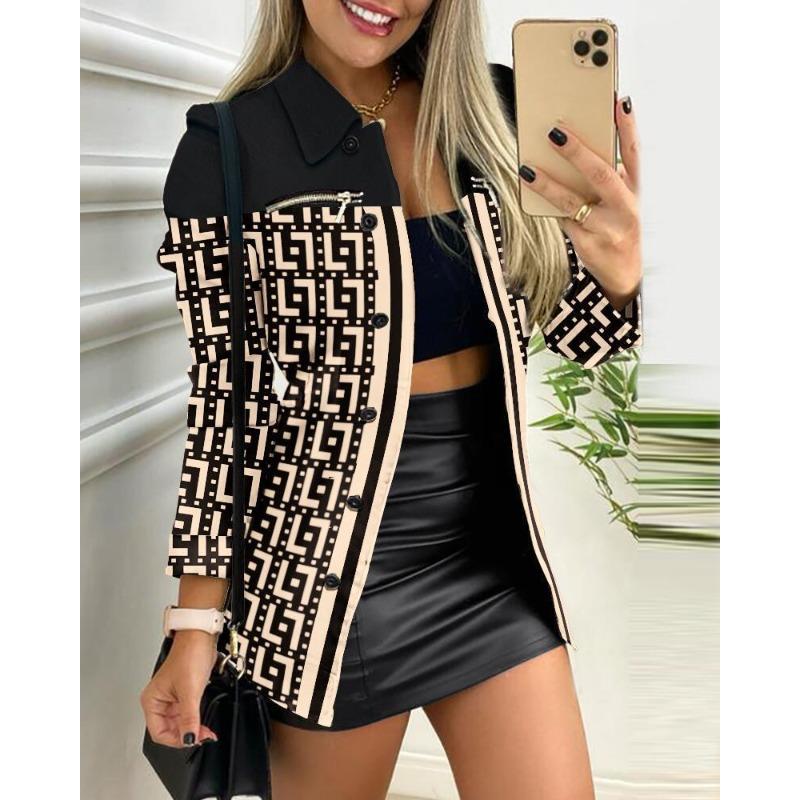 JPNTKY Women's Vintage Casual Autumn Winter Long Sleeve  Jackets & Coats