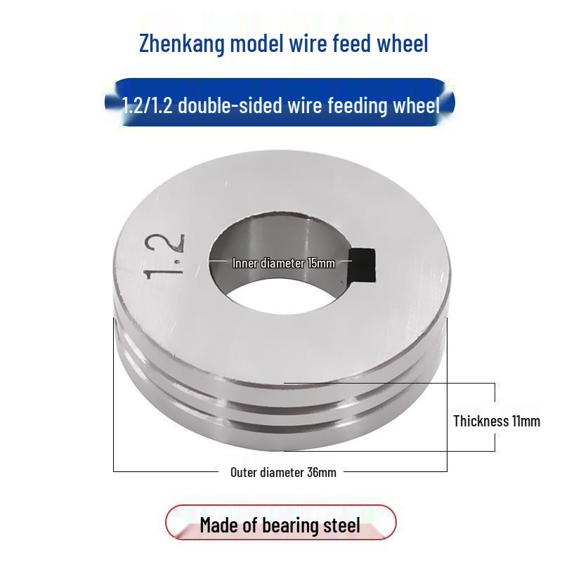 Gas-Shielded MIG Welding Wire Feeder Accessories: Panasonic/Binzel Style Guide Wheel 1.2/0.8.