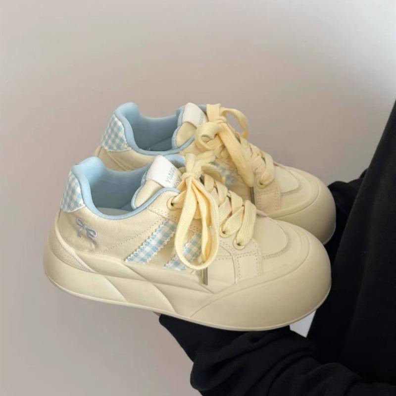 Summer casual board shoes women's new platform white shoes with skirts thin canvas shoes niche bread shoes