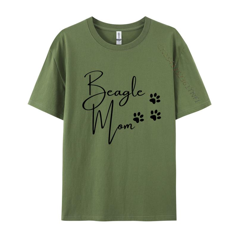 Beagle Mom T-shirt 100% Cotton Clothing Awesome Short Sleeve Tees Best Gift T-Shirt Luxury Clothing Casual