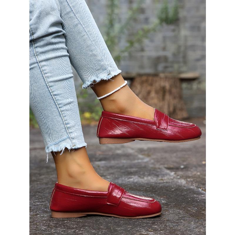 Soft-soled Single Shoes Women's 2025 Autumn New Flat Plus-size One-foot Lazy Beanie Shoes
