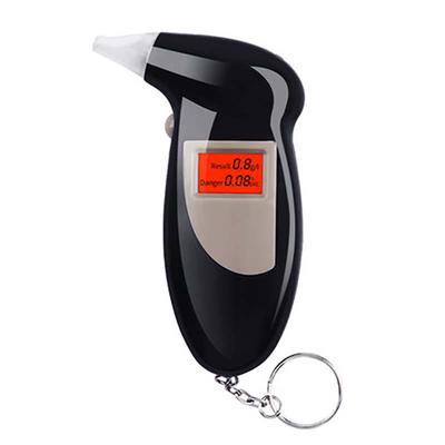 Bafômetro, testador de álcool, display LED Bafômetro digital para carro portátil teste de álcool no hálito de sangue policial preciso com chaveiro, 10 boquilhas