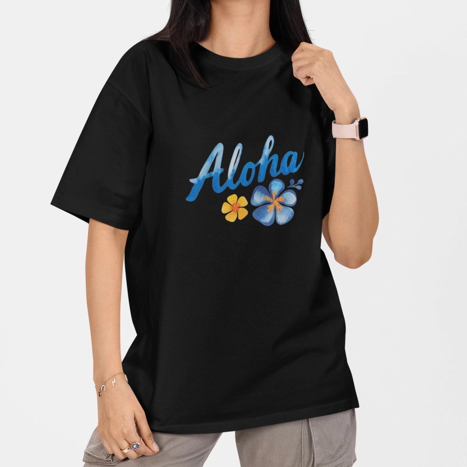 Aloha T Shirt Hawaiian Flower Tee Summer Beach Vacation Shirt Cotton Unisex XXXXL