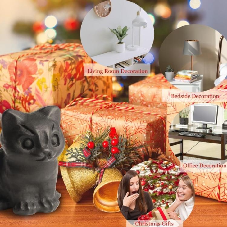 Kristall sitzende Katzen Statue Figuren Kätzchen Skulptur Katzen Dekorationen Schmuckstück für Büro Raum Haus Schreibtisch Dekorationen