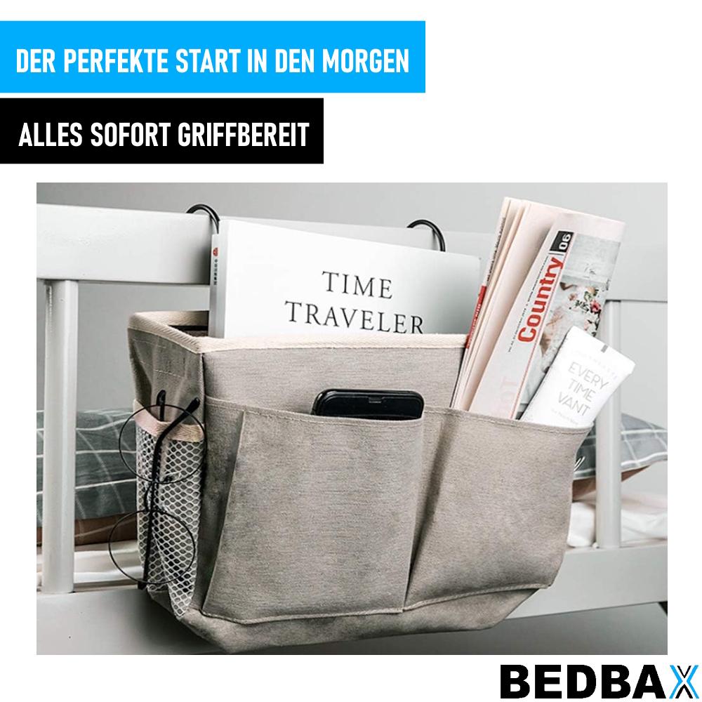 BEDBAX Bett Organizer Nachttaschen Gadget Aufbewahrungshalter Hängetasche