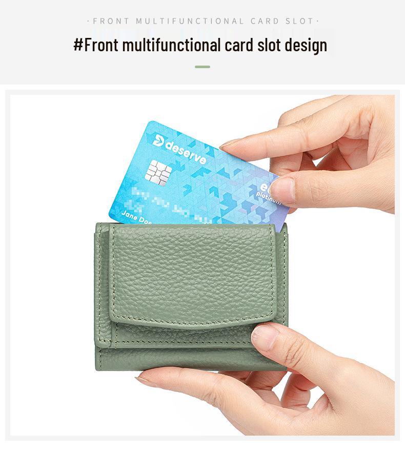 Damski portfel trójdzielny z prawdziwej skóry RFID w stylu japońskim i portmonetka na monety