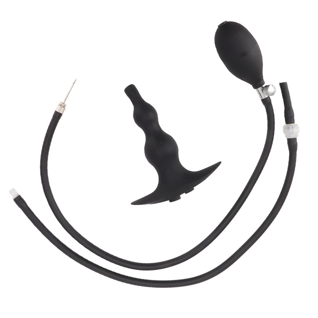 Silicone Enema Bulb Kit Inflatable Soft Flexible Clean Anal Douche Enema Kit for Women Men Beginner