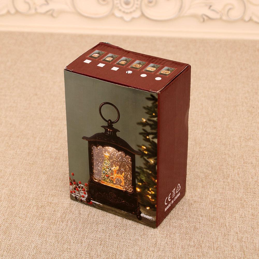 Retro Weihnachtslaterne: Weihnachtsmann Leuchtende Wasserflaschenlampe mit Musik Ornamenten