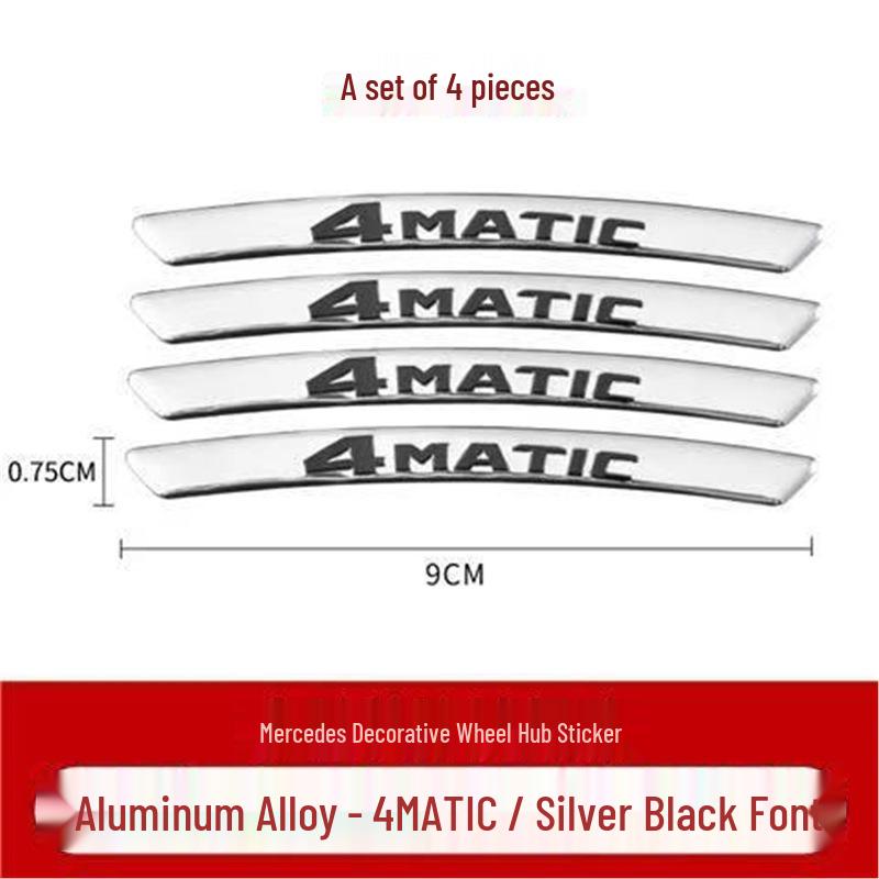4MATIC AMG Brabus Emblem Sticker for Mercedes Wheel Rim Hub Decoration
