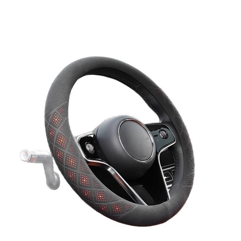 Slim Suede Steering Wheel Cover for 24/25 AITO Wenjie M9 – Enhanced Grip and Style