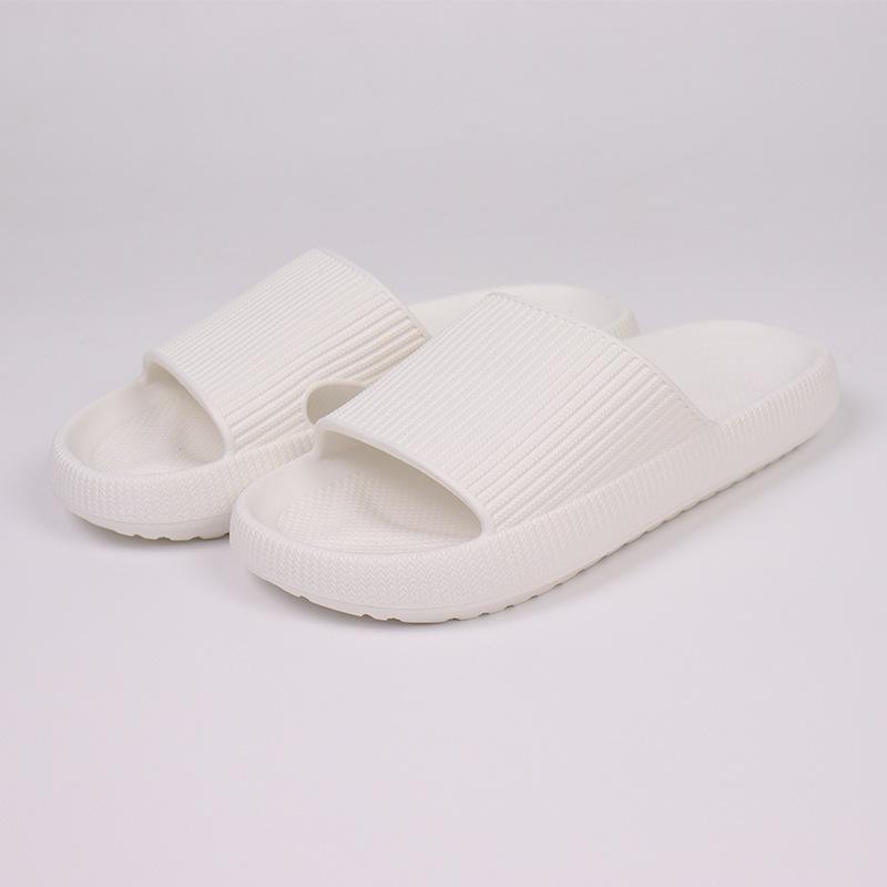 Тапочки для женщин летние тапочки домашний декор толстая подошва противоскользящие для ванной душа парные уличные тапочки уличные торговцы 34-35 белый 1219₽