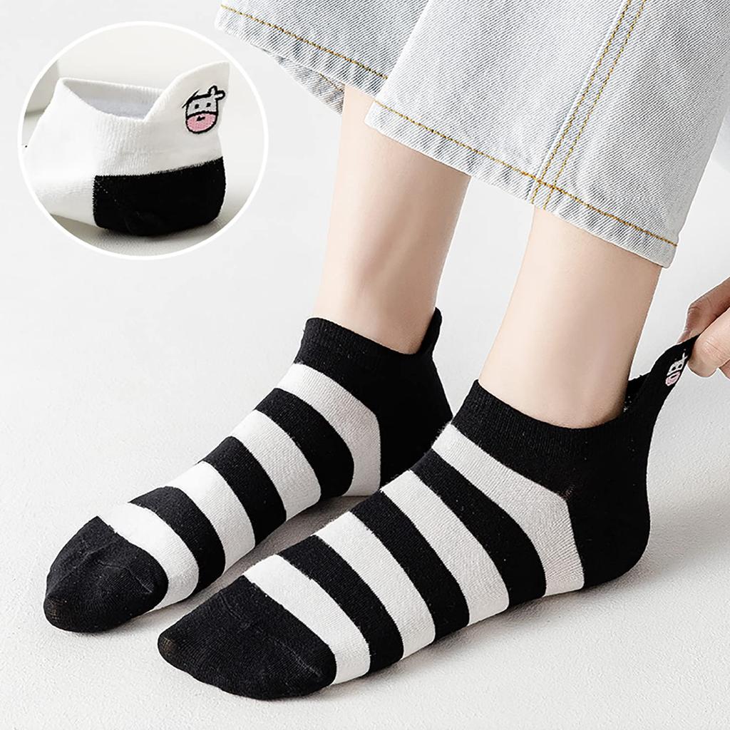 Ankle Funny for Animal Short Black and of 5 Women's Socks, Socks, Socks, Women, Cute, Tight, Print, Non-slip, Non-stuffy, Socks, Stylish, Socks, Thin,