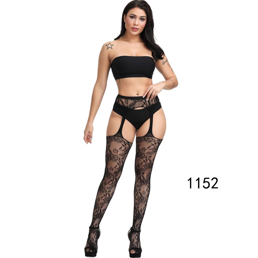 High-End Sexy Lingerie Fishnet Stockings with Non-Slip Garter, Nurse & Stewardess Style