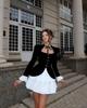 Spring 2025 Women's High-Waisted Lace-Up Two-Piece Irregular Long-Sleeve Dress