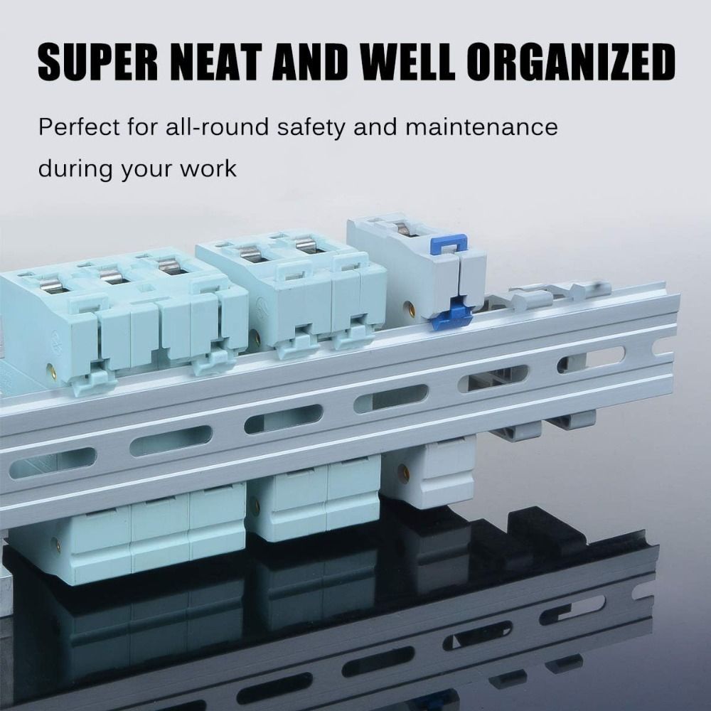 Aluminum DIN Rail Universal Type Terminal Blocks Durable Slotted Guide  Electrical Installation
