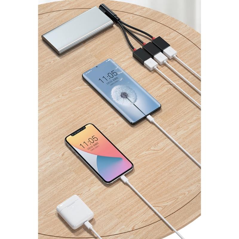 3 In 1 USB Splitter Cable, USB Power Splitter 1 Male To 3 Female USB 2.0 Adapter 1 To 3 USB Splitter USB Extension Cable