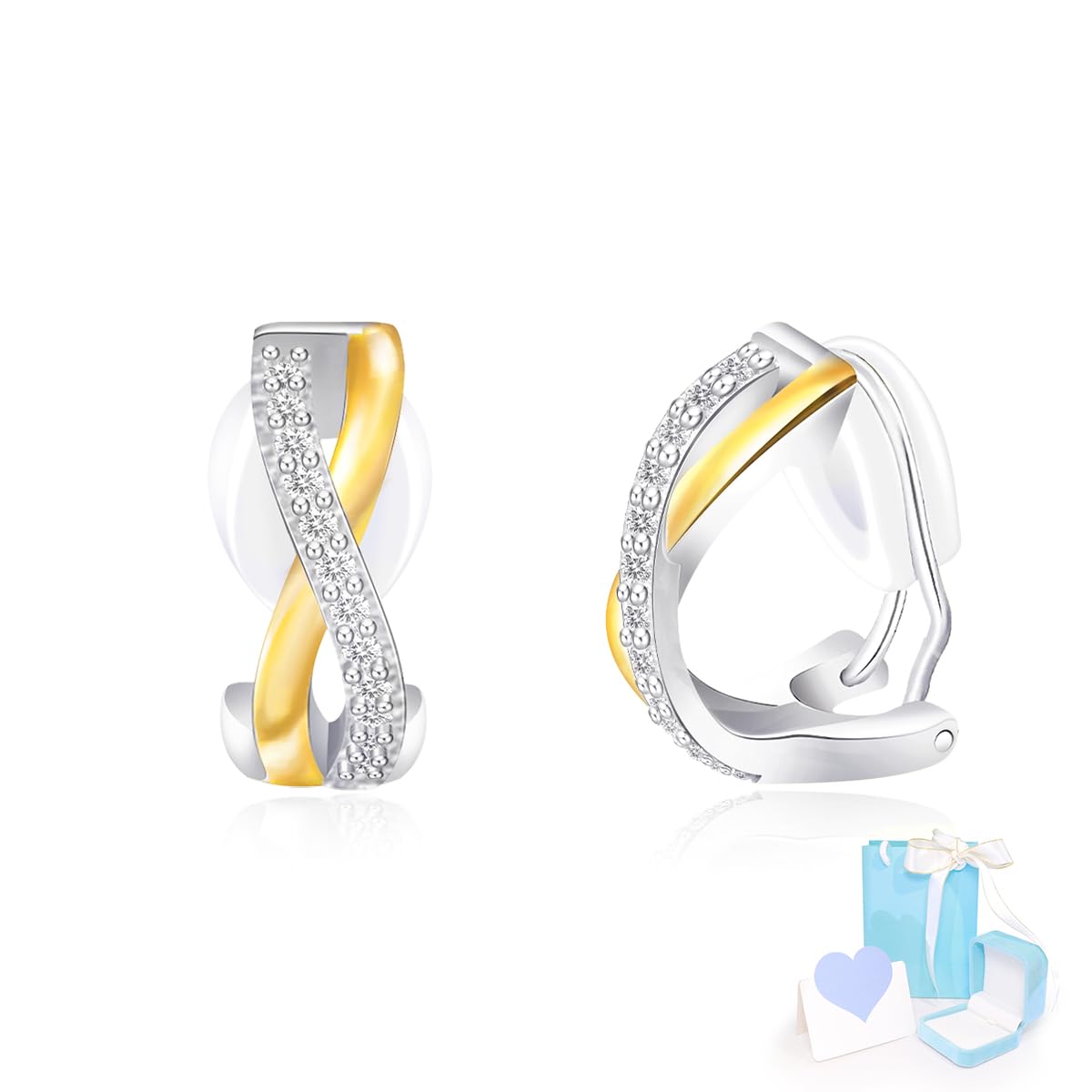 

Серьги Naniwaai для Высококачественного Витого 925 Подходят для Металла 18К Золото Для Ювелирных Изделий Золото Женские, Популярные, Цирконий, Безболезненные, Серьги, Серебро,